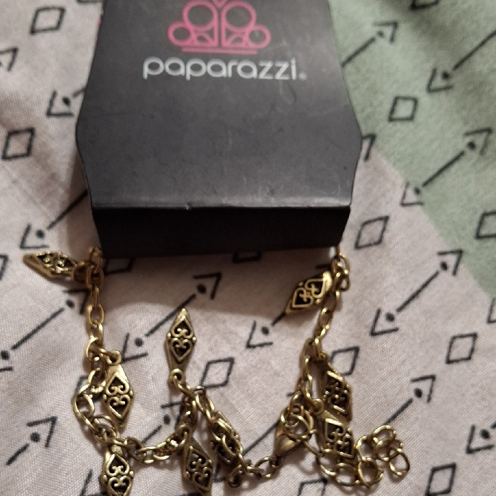 Paparazzi Gold Heart Charm Bracelet